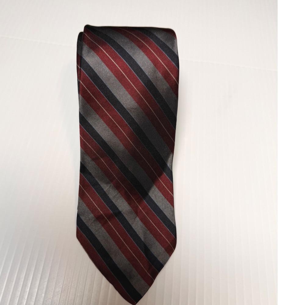 Christian Dior‎ Striped Silk Tie Paris New York Men's Necktie vintage - Picture 3 of 9